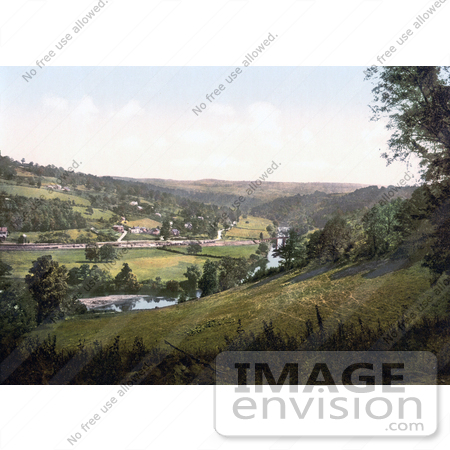 #21807 Historical Stock Photography of Lydbrook, and the River Severn, Gloucestershire, England by JVPD