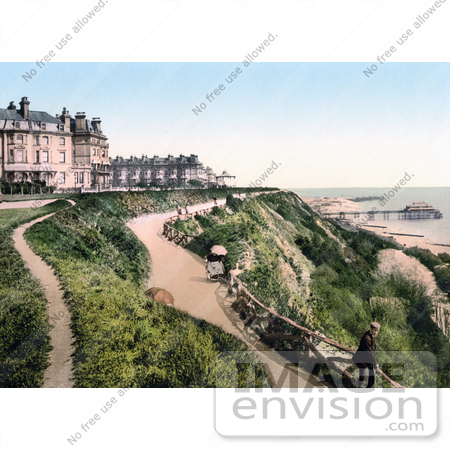 #21808 Historical Stock Photography of the Grand Hotel on the Leas in Folkestone, Kent, England by JVPD