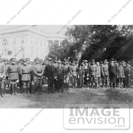 #2181 President Calvin Coolidge With Members of the Military Order of the World War by JVPD