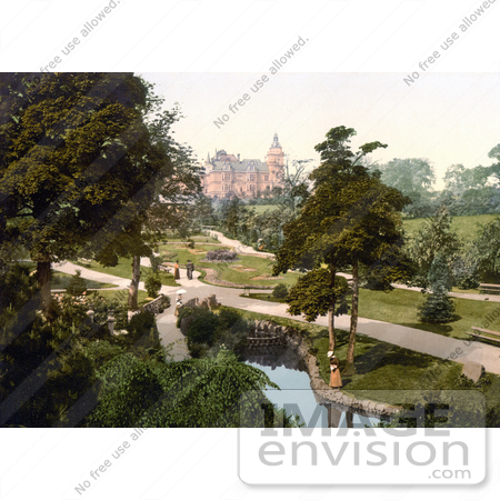 #21817 Historical Stock Photography of People Strolling Through the Valley Gardens in Harrogate North Yorkshire, England by JVPD