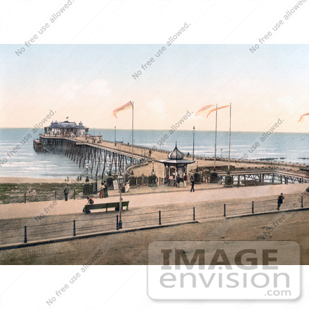 #21822 Historical Stock Photography of the Pier in Hastings Sussex England by JVPD