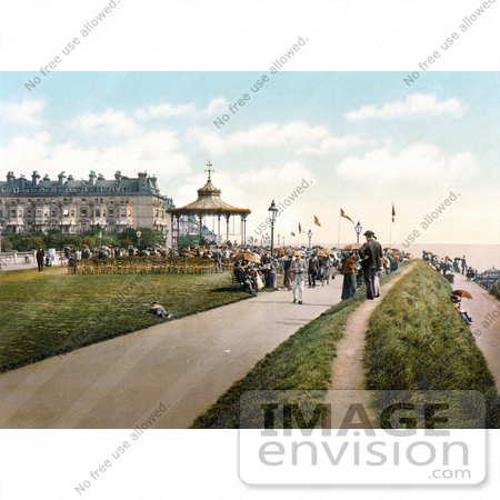 #21849 Historical Stock Photography of Lee’s Promenade and the Bandstand in Folkestone Kent England by JVPD