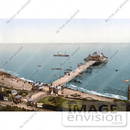 #21855 Historical Stock Photography of the Victoria Pier at Folkestone Kent England by JVPD
