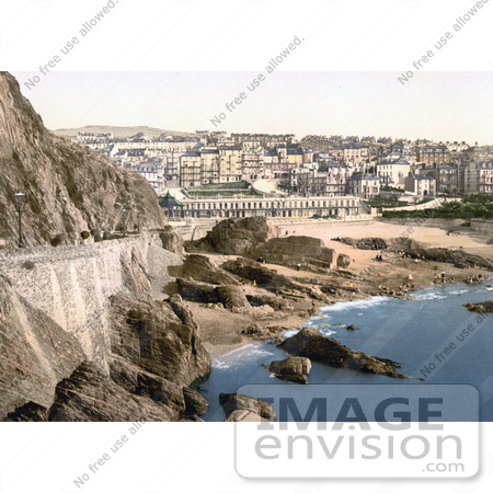#21864 Historical Stock Photography of the beach and City Buildings Ilfracombe in Devon England by JVPD