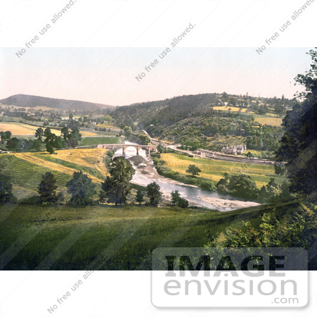 #21867 Historical Stock Photography of the Kerne Bridge Spanning the B4229 Road Over the River Wye From Goodrich to Walford in Herefordshire, England by JVPD