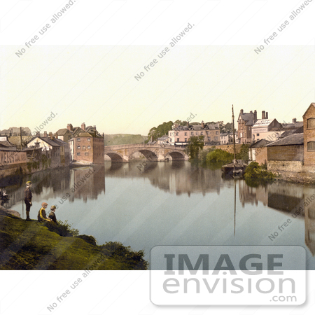 #21874 Historical Stock Photography of the Exe Bridge in Exeter Devon England by JVPD