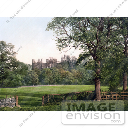 #21881 Historical Stock Photography of the Wingfield Manor Ruins in Derbyshire, England by JVPD