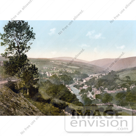 #21941 Stock Photography of the Village of Laxey on the River, Isle of Man, England by JVPD