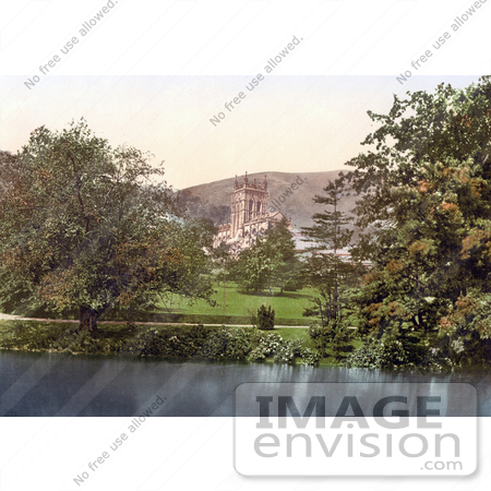 #21966 Stock Photography of the Great Malvern Priory Church on the River Severn in Malvern, Worcestershire, England by JVPD