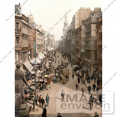 #21970 Stock Photography of the Busy Street of Cheapside in London, England by JVPD
