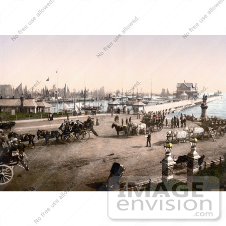 #21975 Stock Photography of Ships in the Harbour and Carriages at the Pier in Lowestoft Suffolk East Anglia England United Kingdom by JVPD