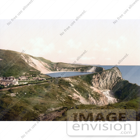 #21985 Stock Photography of Lulworth Cove on the Coast in Lulworth Dorset England by JVPD