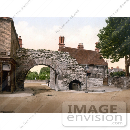 #21997 Stock Photography of the Newport Arch Roman Gate in Lincoln Lincolnshire England by JVPD