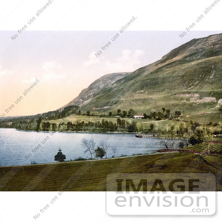 #22011 Stock Photography of Howtown Bay on Ullswater Lake, Lake District, England, United Kingdom by JVPD