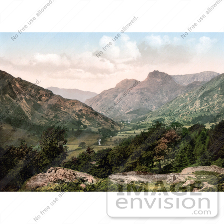 #22019 Stock Photography of the Great Langdale Valley in Windermere, Cumbria, Lake District, England by JVPD