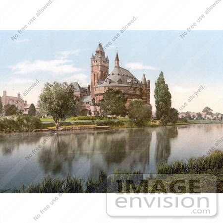 #22029 Stock Photography of the Shakespeare Memorial Theatre on the River Avon in Stratford-on-Avon, Warwickshire, England, UK by JVPD
