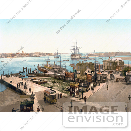 #22032 Stock Photography of the Harbour in Portsmouth, Hampshire, England by JVPD