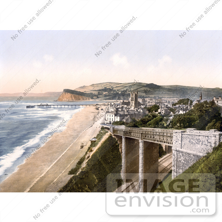 #22035 Stock Photography of a Coastal Bridge in Teignmouth, Devon, England, United Kingdom by JVPD