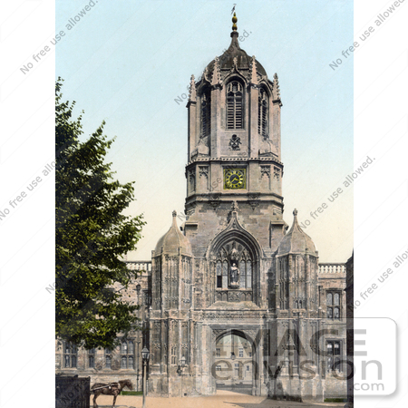 #22038 Stock Photography of the Tom Tower at the Main Entrance of Christ Church in Oxford Oxfordshire England by JVPD