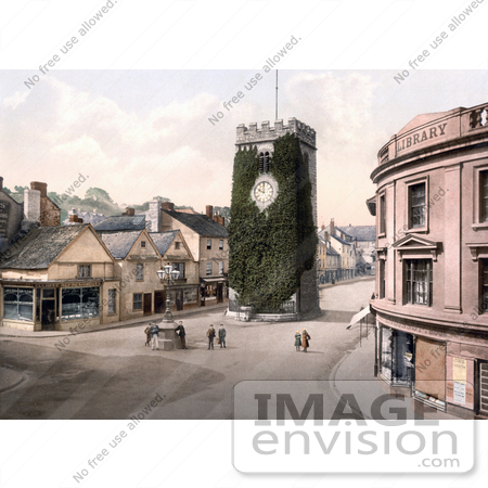 #22043 Stock Photography of the Ivy Covered Tower of Saint Leonard, or St Leonard’s Tower in Newton Abbott Devon England UK by JVPD