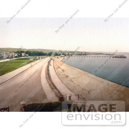 #22048 Stock Photography of the Beach, Pier and Promenade in Paignton on the Torbay Devon England UK by JVPD