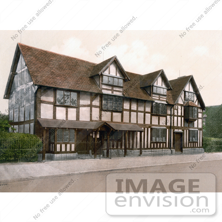 #22067 Stock Photography of the Birthplace of William Shakespeare in Stratford Warwickshire by JVPD