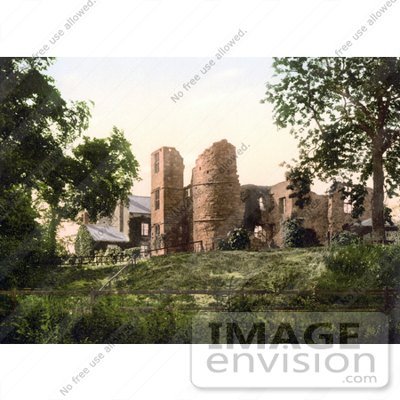 #22068 Stock Photography of the Ruins of Wilton Castle in Herefordshire, England by JVPD