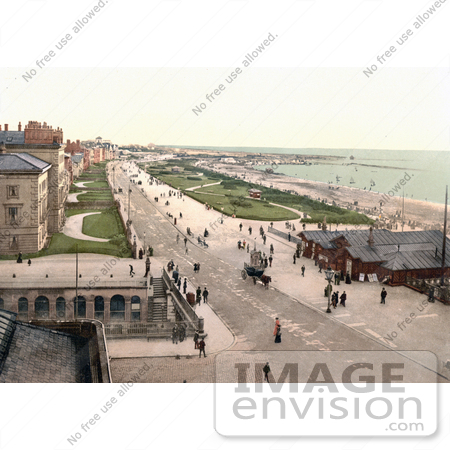 #22072 Stock Photography of the Promenade in Front of Coastal Buildings in Southport England UK by JVPD