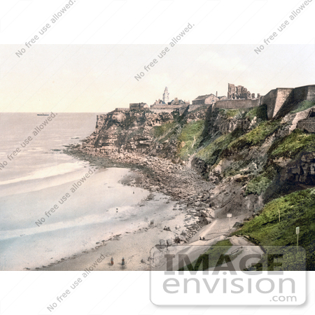 #22078 Stock Photography of the Ruins of the Tynemouth Priory on the Pen Bal Crag in Tynemouth Newcastle England by JVPD