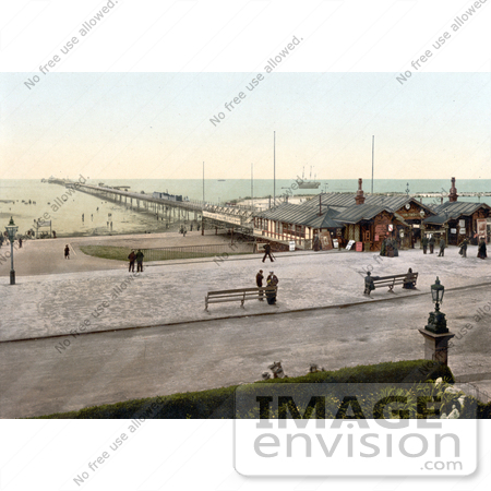 #22084 Stock Photography of Ticket Booths at the Pier in Southport Sefton Merseyside England UK by JVPD