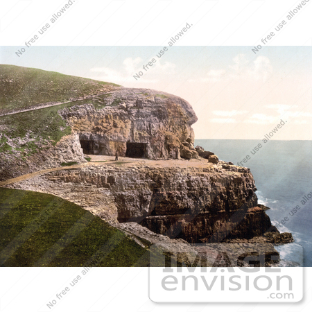 #22095 Stock Photography of the Coastal Tilly Whim Caves in Durlston Swanage Dorset England UK by JVPD