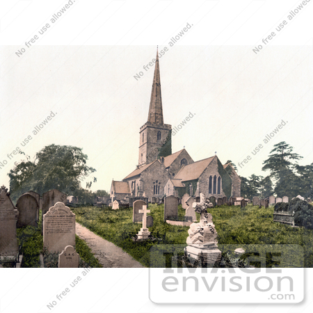 #22115 Historical Stock Photography of the Burial Grounds of St Mary’s Church in Lydney Forest of Dean Gloucestershire England UK by JVPD