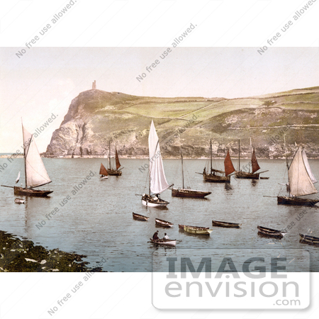 #22133 Historical Stock Photography of Port Erin, Isle of Man, England by JVPD