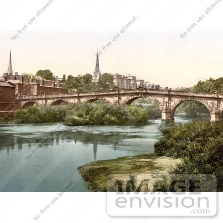 #22139 Historical Stock Photography of Shrewsbury, Shropshire, West Midlands, England, United Kingdom by JVPD