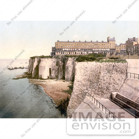 #22142 Historical Stock Photography of the Fort and Coastal Cliffs in Margate Thanet Kent England UK by JVPD
