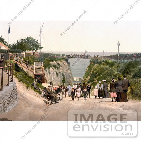 #22144 Historical Stock Photography of People on the Bridge and Road at the Gap in Margate Thanet Kent England UK by JVPD