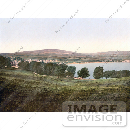 #22153 Historical Stock Photography of the Bay and Village of Swanage Isle of Purbeck Dorset England UK by JVPD