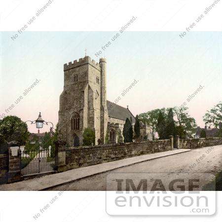 #22165 Historical Stock Photography of the Church in Battle Rother East Sussex England UK by JVPD