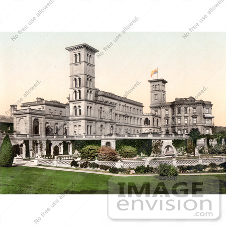 #22207 Historical Stock Photography of the Osborne House in East Cowes Isle of Wight England UK by JVPD