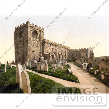 #22218 Historical Stock Photography of Gravestones at the St Mary’s Church in Whitby North Yorkshire England United Kingdom by JVPD