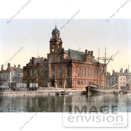 #22219 Historical Stock Photography of the Town Hall on the Quay in Yarmouth Norfolk England UK by JVPD
