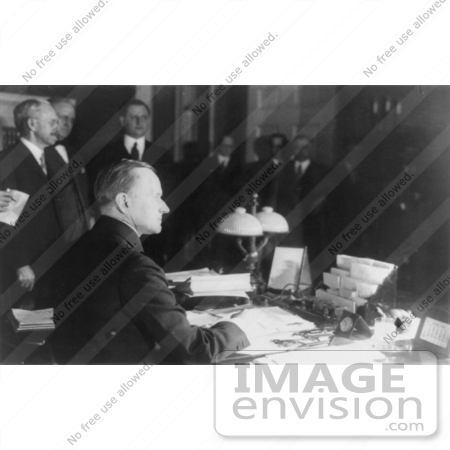 #2222 President Coolidge Signing the Tax Bill by JVPD