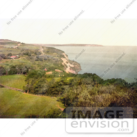 #22228 Historical Stock Photography of Luccombe Isle of Wight England UK by JVPD