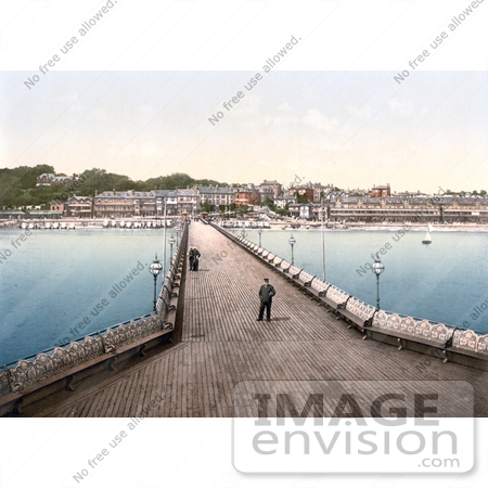 #22235 Historical Stock Photography of the Pier in Sandown Isle of Wight England UK by JVPD
