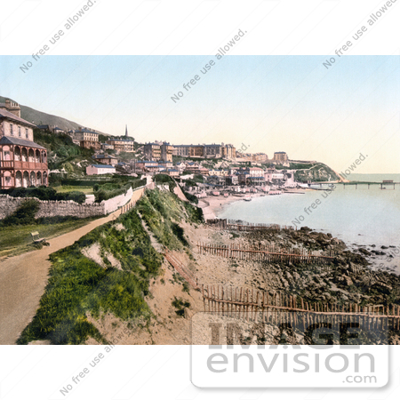 #22238 Historical Stock Photography of the Promenade and Bay of Ventnor Isle of Wight England UK by JVPD