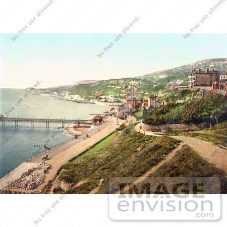 #22252 Historical Stock Photography of the Seaside Village of Ventnor Isle of Wight England UK by JVPD