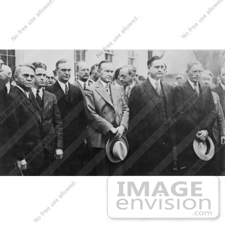#2227 President Calvin Coolidge With White House Correspondents by JVPD