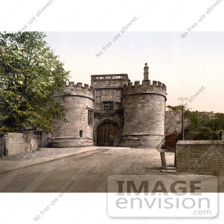 #22285 Historical Stock Photography of the Gateway of Skipton Castle in Craven Skipton North Yorkshire by JVPD