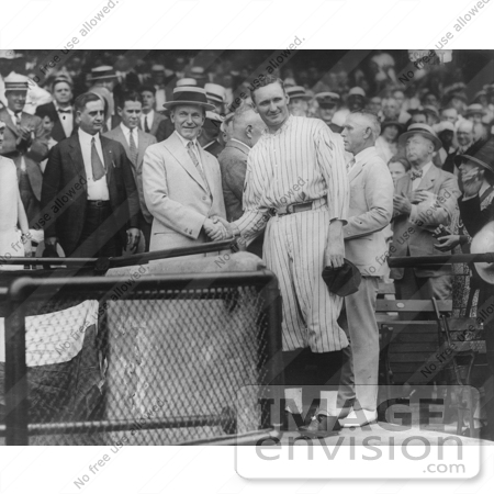 #2234 Calvin Coolidge Shaking Hands with Walter Johnson by JVPD