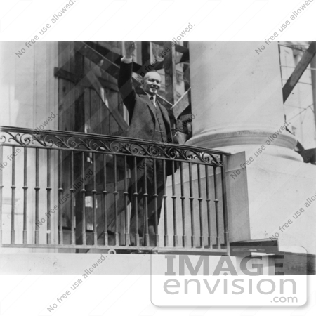 #2235 Calvin Coolidge Greeting From a Balcony by JVPD
